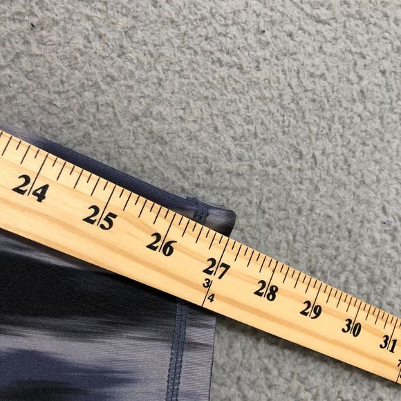 Reebok Leggings Womens Large Gray Blue Stretch Skinny Leg Yoga Workout‎ Gym Logo - Picture 8 of 9